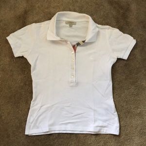 Excellent Cond White Burberry Polo. Size XS.